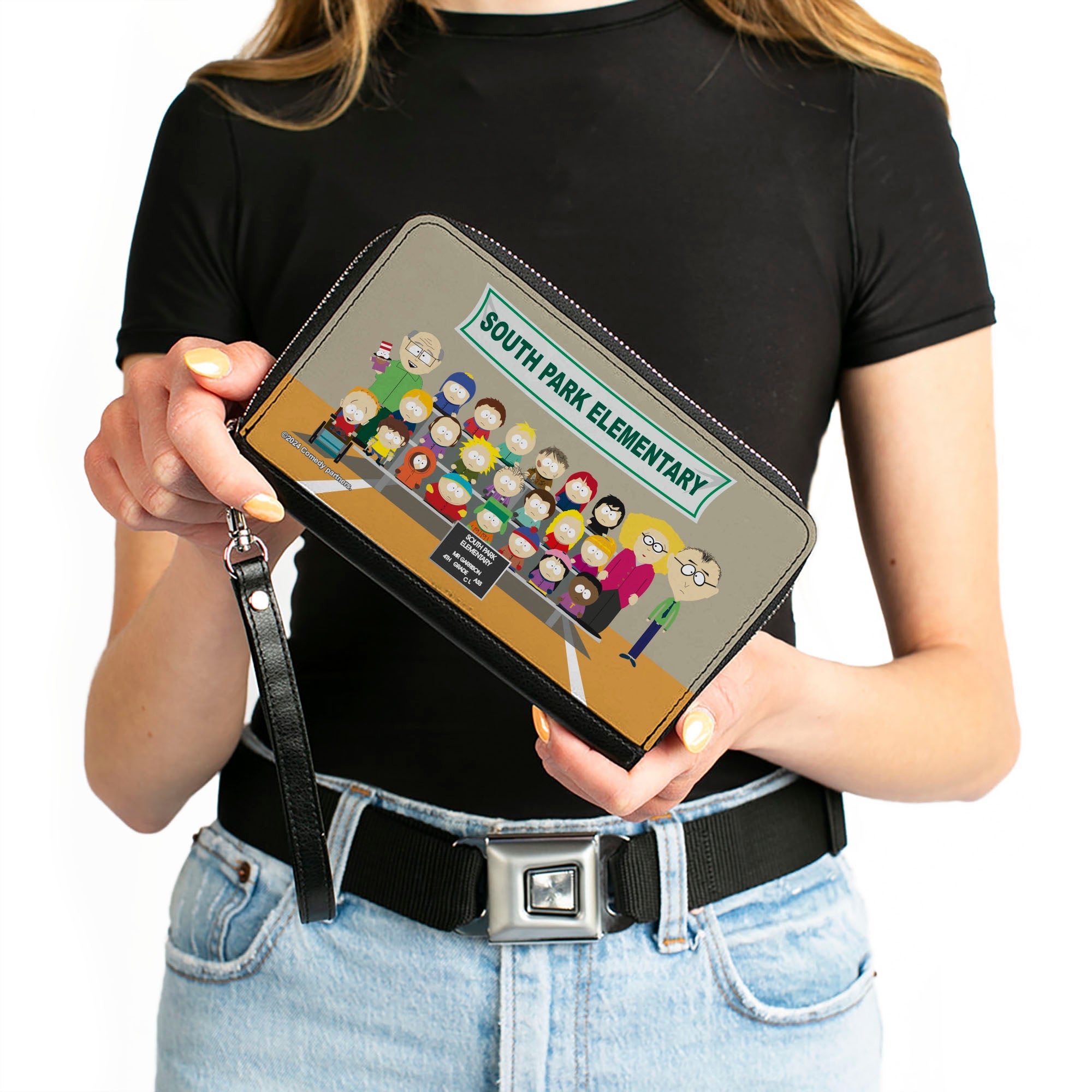 PU Zip Around Wallet Rectangle - SOUTH PARK ELEMENTARY 4th Grade Class Picture