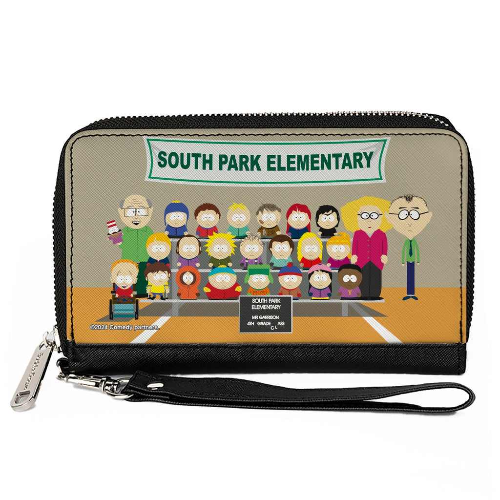 PU Zip Around Wallet Rectangle - SOUTH PARK ELEMENTARY 4th Grade Class Picture
