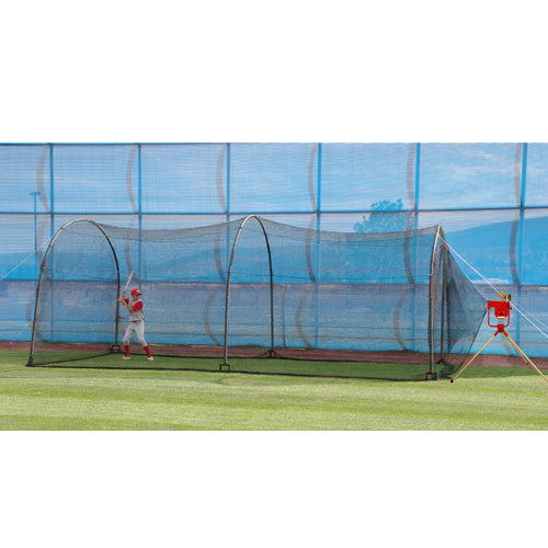 Heater Pro Pitching Machine w/ Feeder & Xtender 24' Batting Cage
