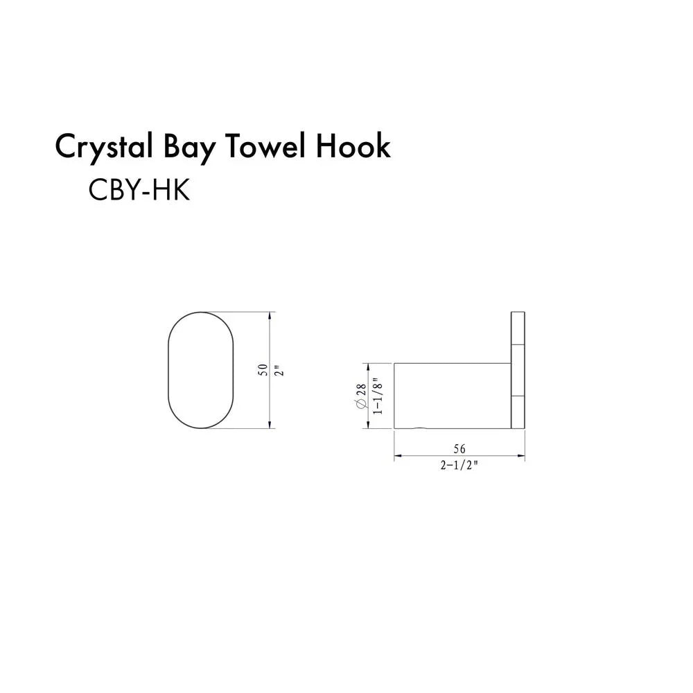 ZLINE Crystal Bay Towel Hook CBY-HK-PG