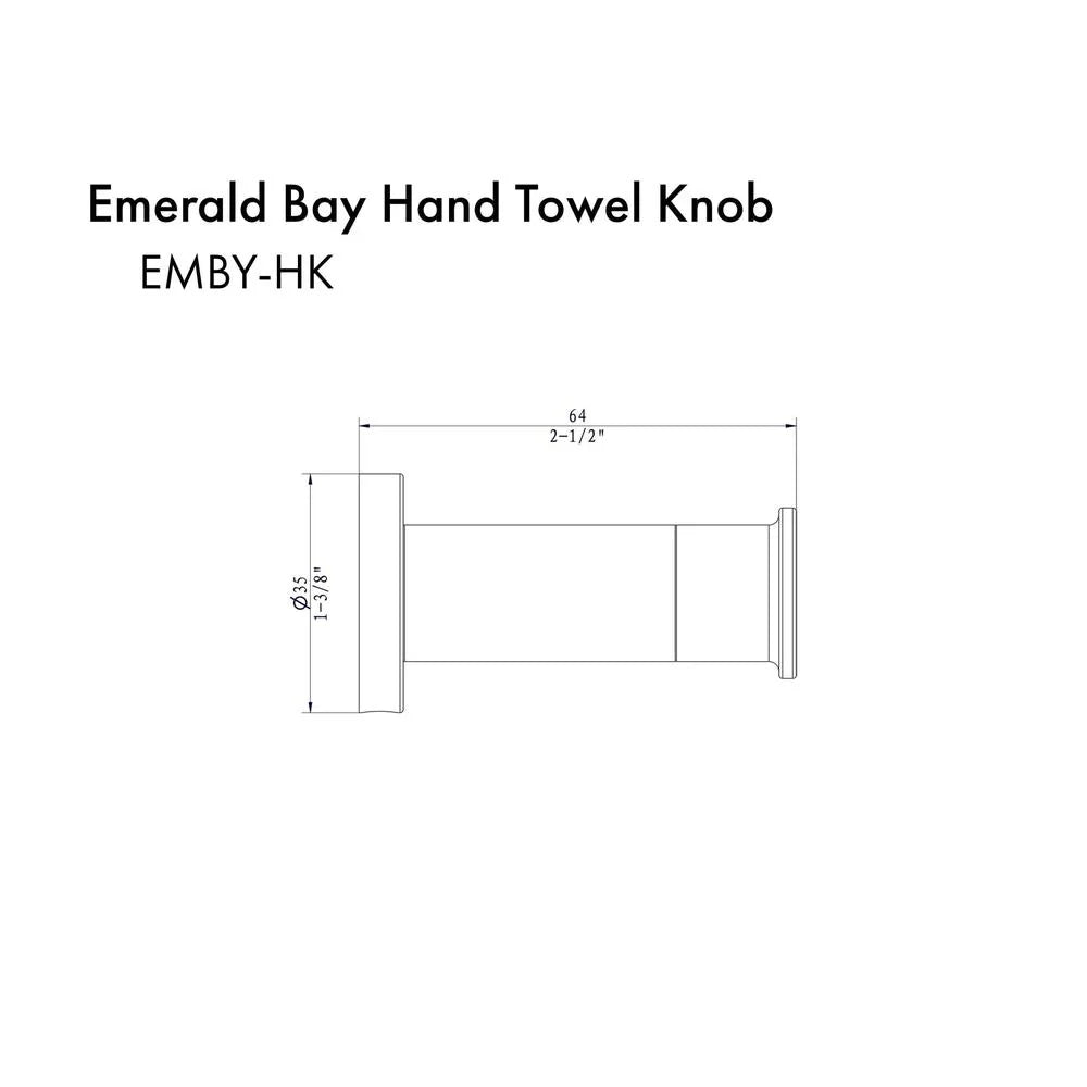 ZLINE Emerald Bay Bathroom Accessories Package with Towel Rail, Hook, Ring and Toilet Paper Holder, 4BP-EMBYACC-CH