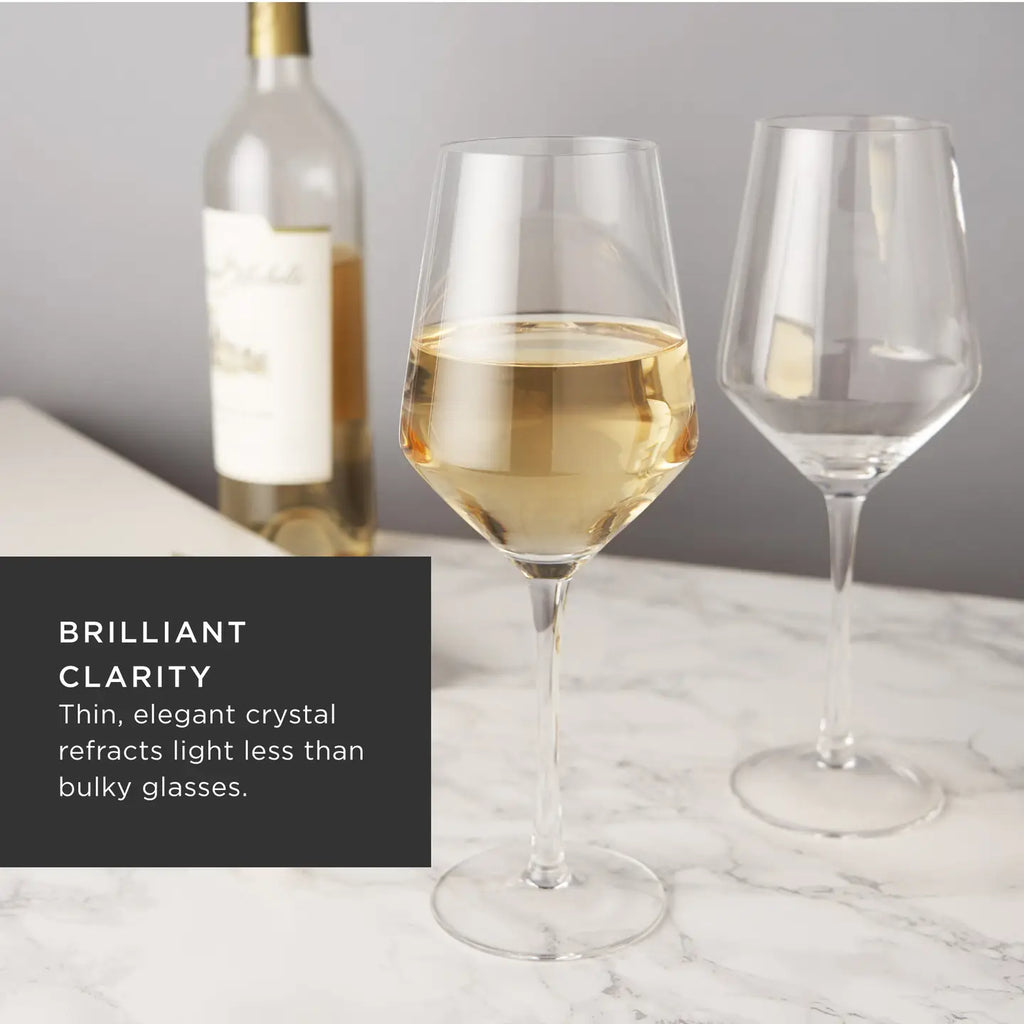 Raye™ Angled Crystal Chardonnay Glasses- Set of 2