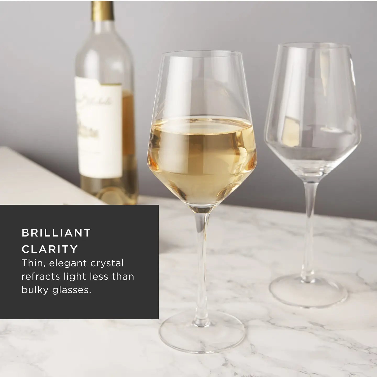 Raye™ Angled Crystal Chardonnay Glasses- Set of 2