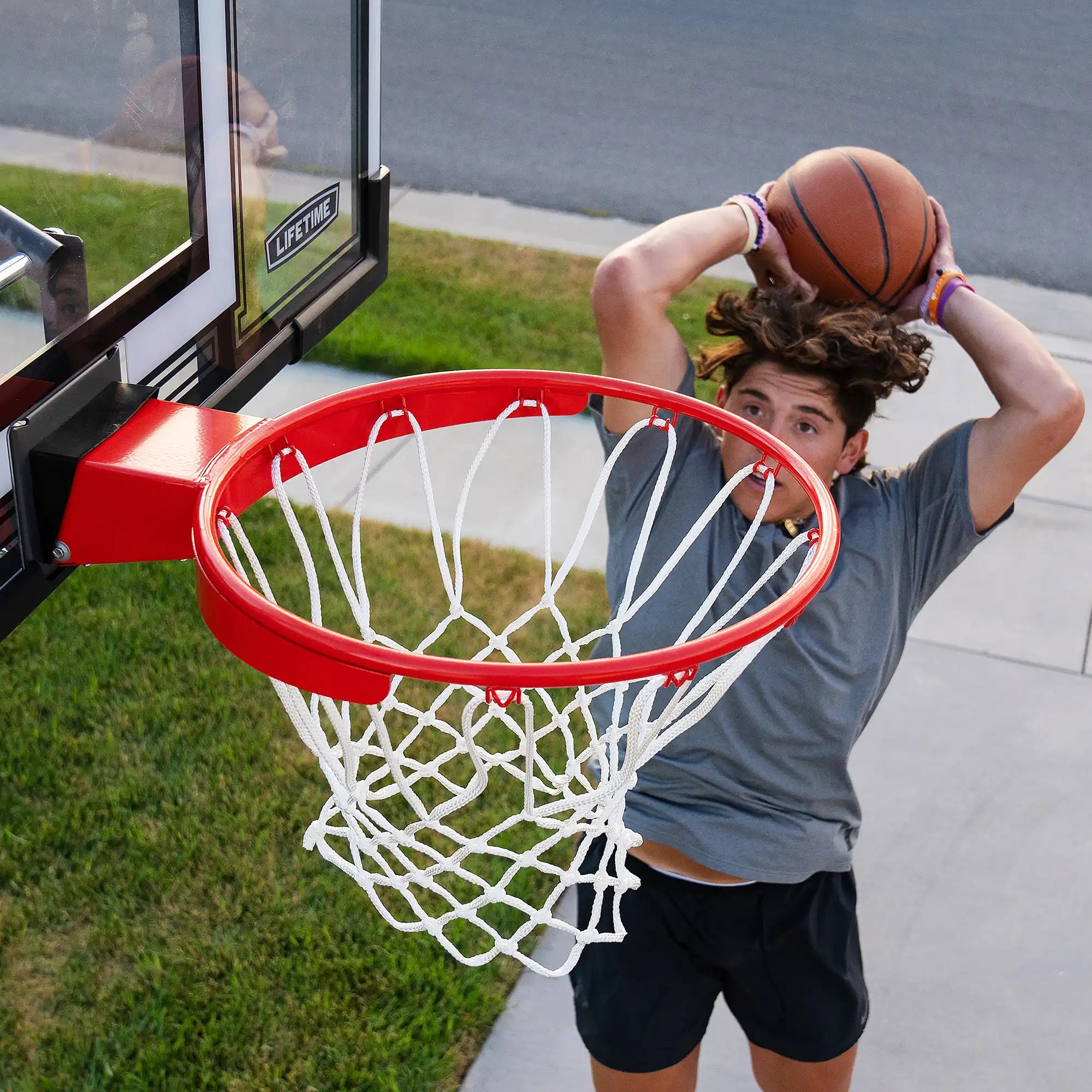 Lifetime Adjustable Round In-Ground Basketball Hoop (54-Inch Polycarbonate)