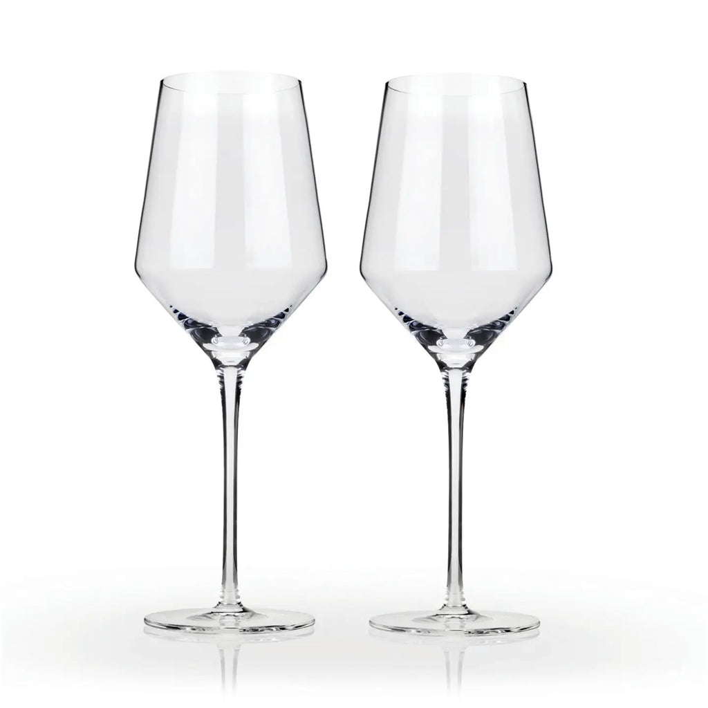 Raye™ Angled Crystal Chardonnay Glasses- Set of 2