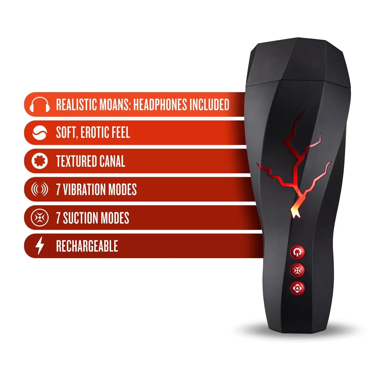 Storm Vibrating Masturbator with Headphones - M For Men