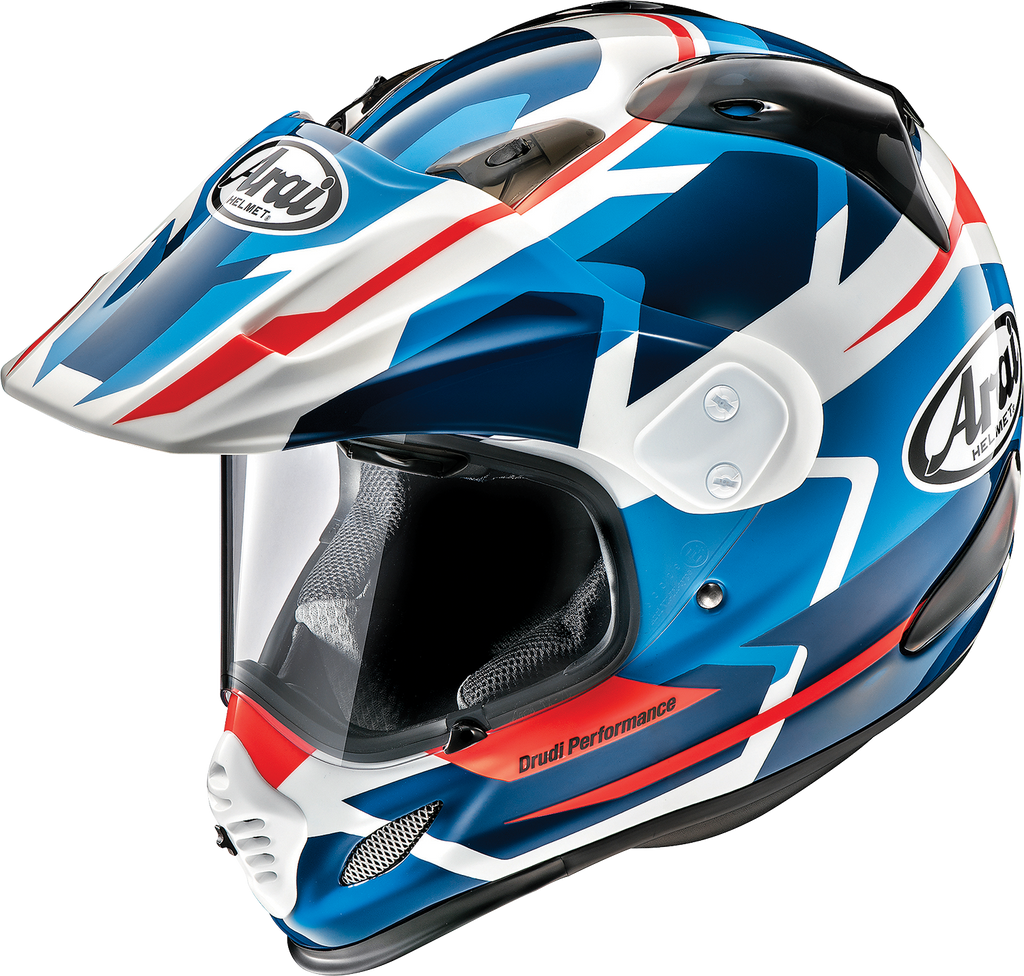 ARAI HELMETS, Arai Helmets XD-4 Depart White/Blue Helmet XS – Advanced Comfort and Ventilation for Motorcyclists