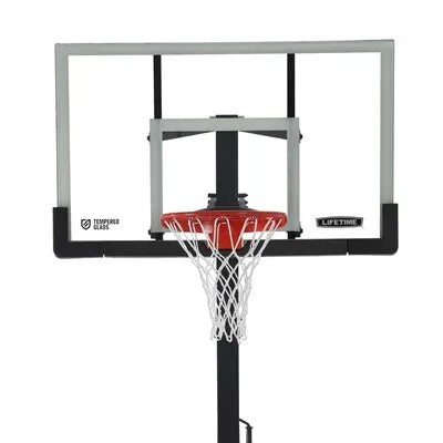 Lifetime Crank Adjust Bolt Down Basketball Hoop (54-Inch Tempered Glass)