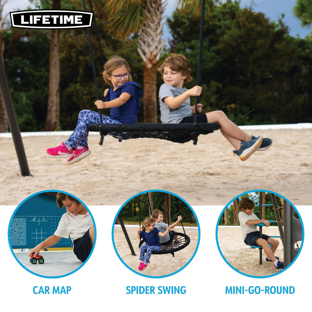 Lifetime Big Stuff Adventure Swing Set with Spider Swing