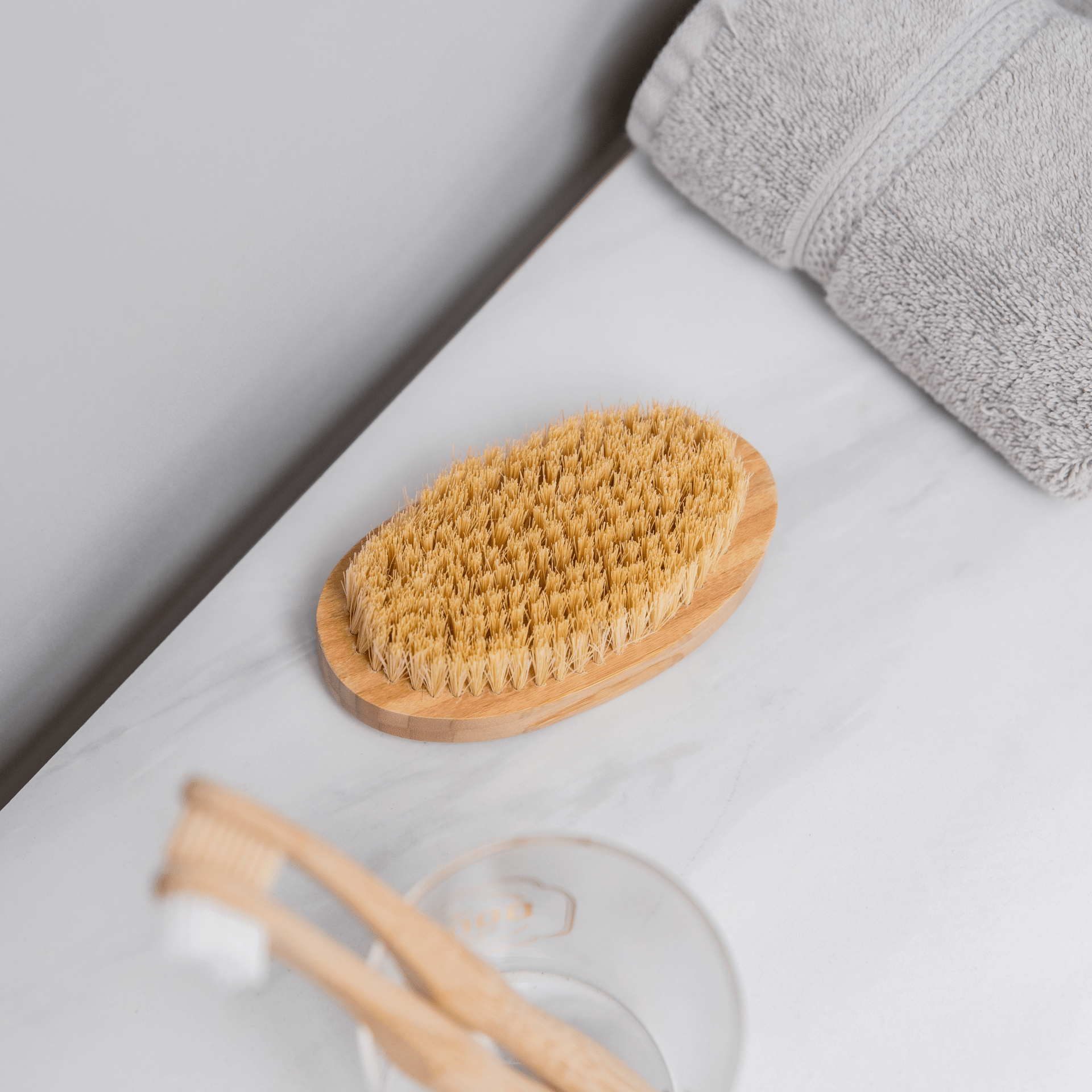 Bamboo Dry Brush for Gentle Exfoliation