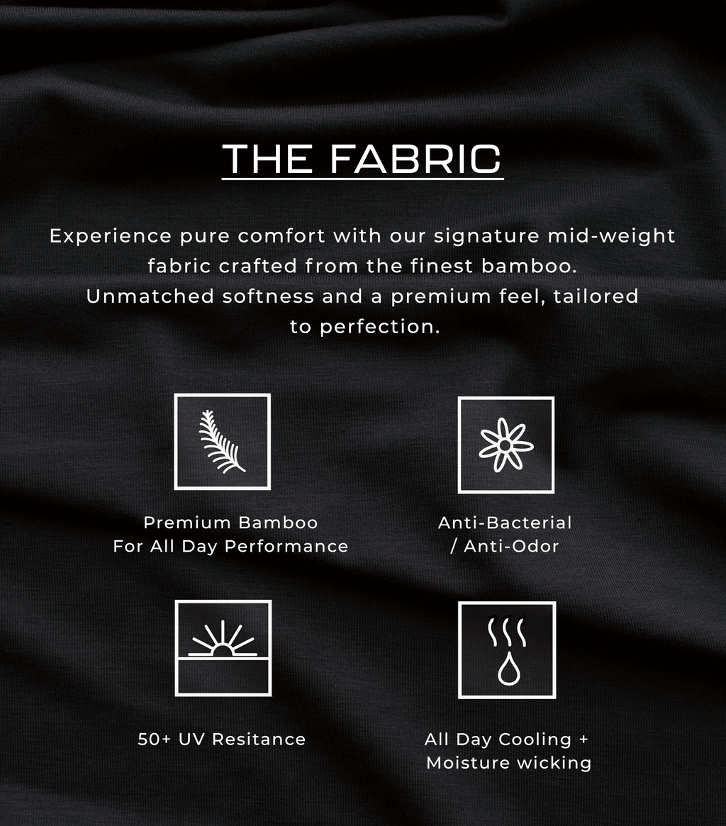 Bamboo Swift Curve-Hem Tee - Black