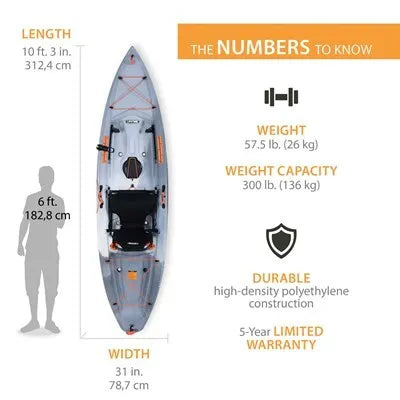 Lifetime Tamarack Pro 103 Sit-On-Top Kayak (Paddle Included)