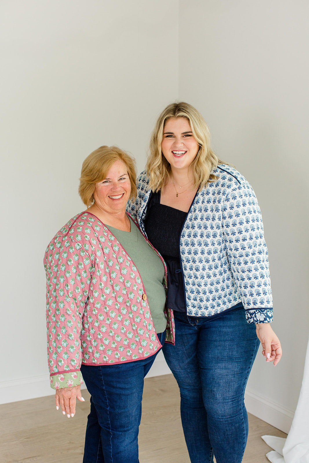 The Emily *Reversible* Quilted Jacket in Pistachio Pink