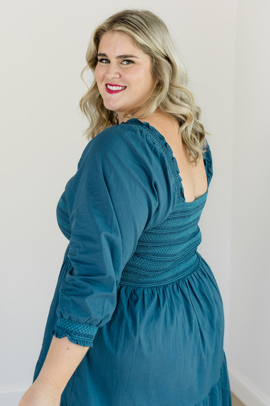 The Jenna Dress in Teal
