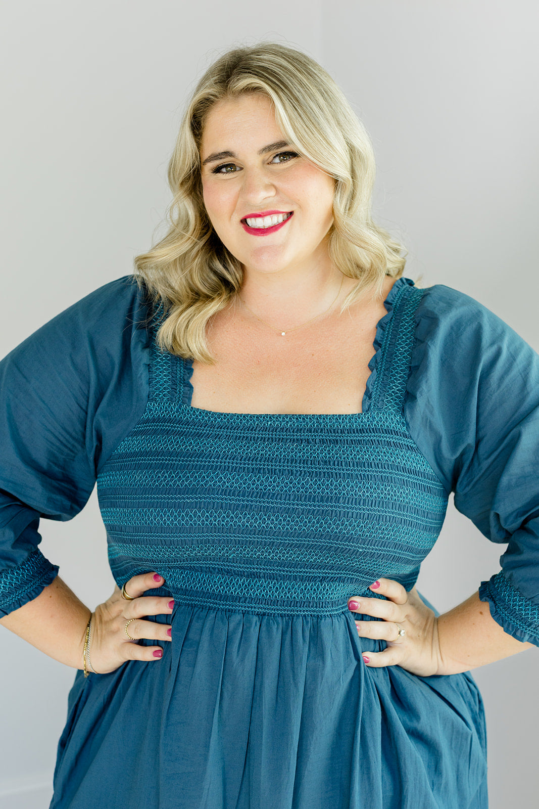 The Jenna Dress in Teal