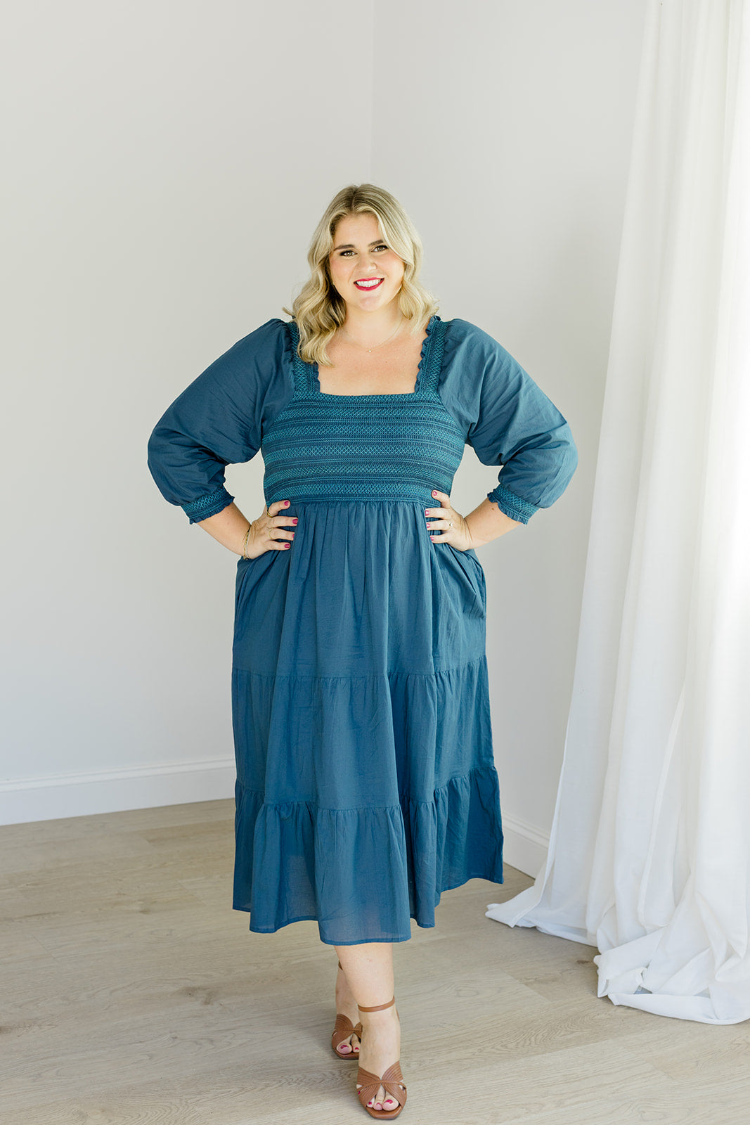 The Jenna Dress in Teal