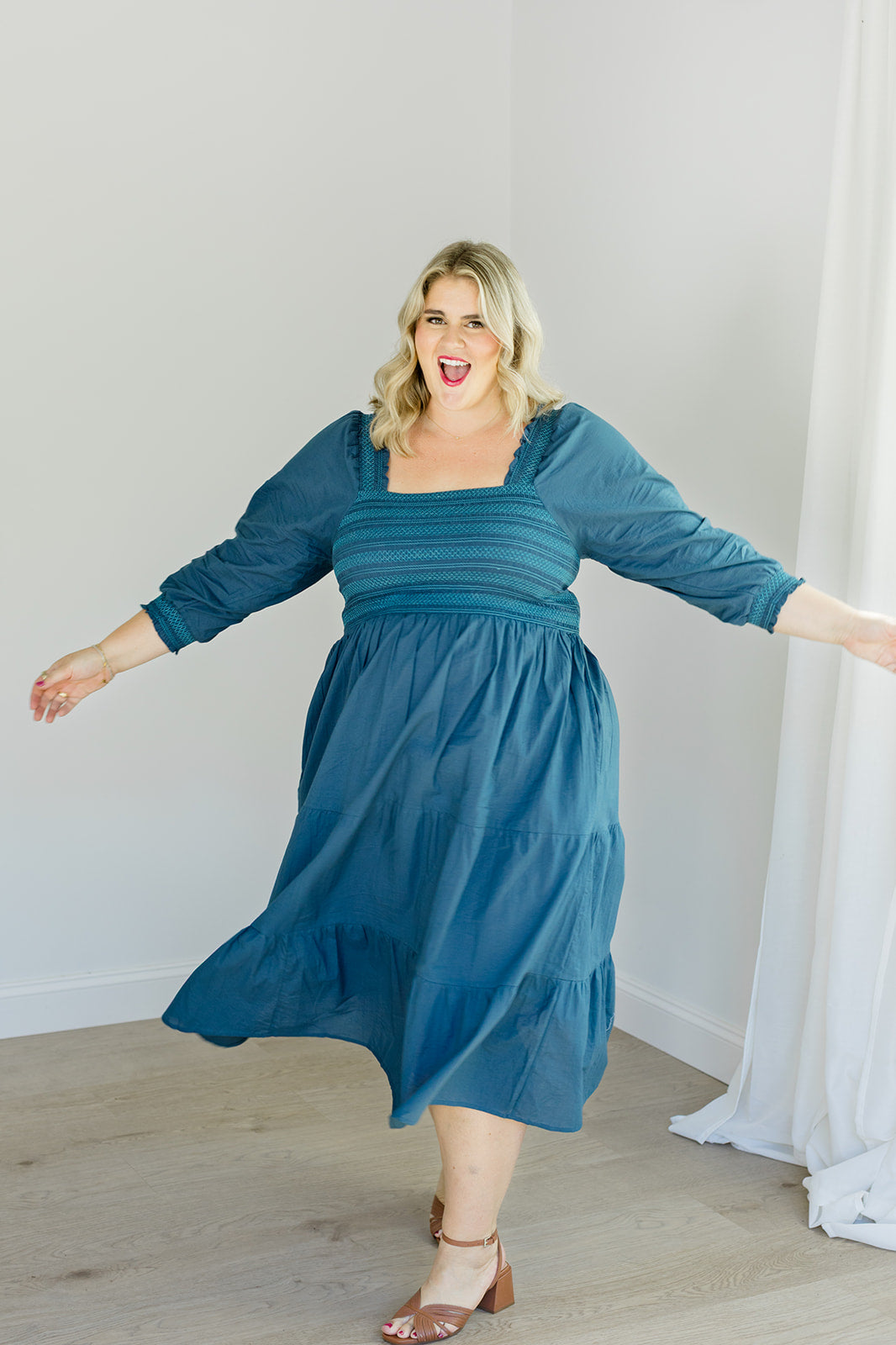 The Jenna Dress in Teal