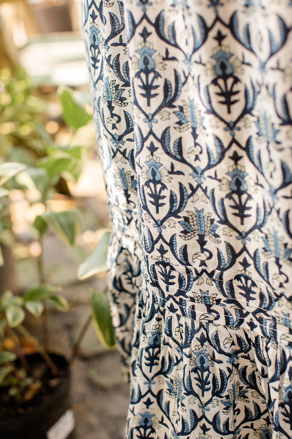 The Allison Dress in Navy Trellis