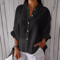 Relaxed Fit Solid Color Back Strap Blouse