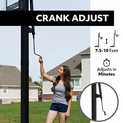 Lifetime Adjustable Bolt Down Basketball Hoop (60-Inch Tempered Glass)