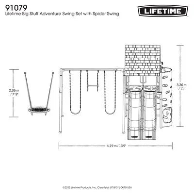 Lifetime Big Stuff ® Two-Slide Swing Set