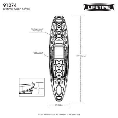 Lifetime Yukon Angler 116 Fishing Kayak