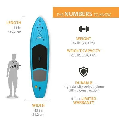 Lifetime Amped 110 Stand-Up Paddleboard (Paddle Included)