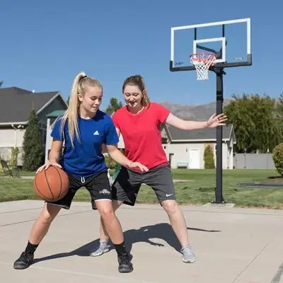 Lifetime Adjustable Bolt Down Basketball Hoop (60-Inch Tempered Glass)