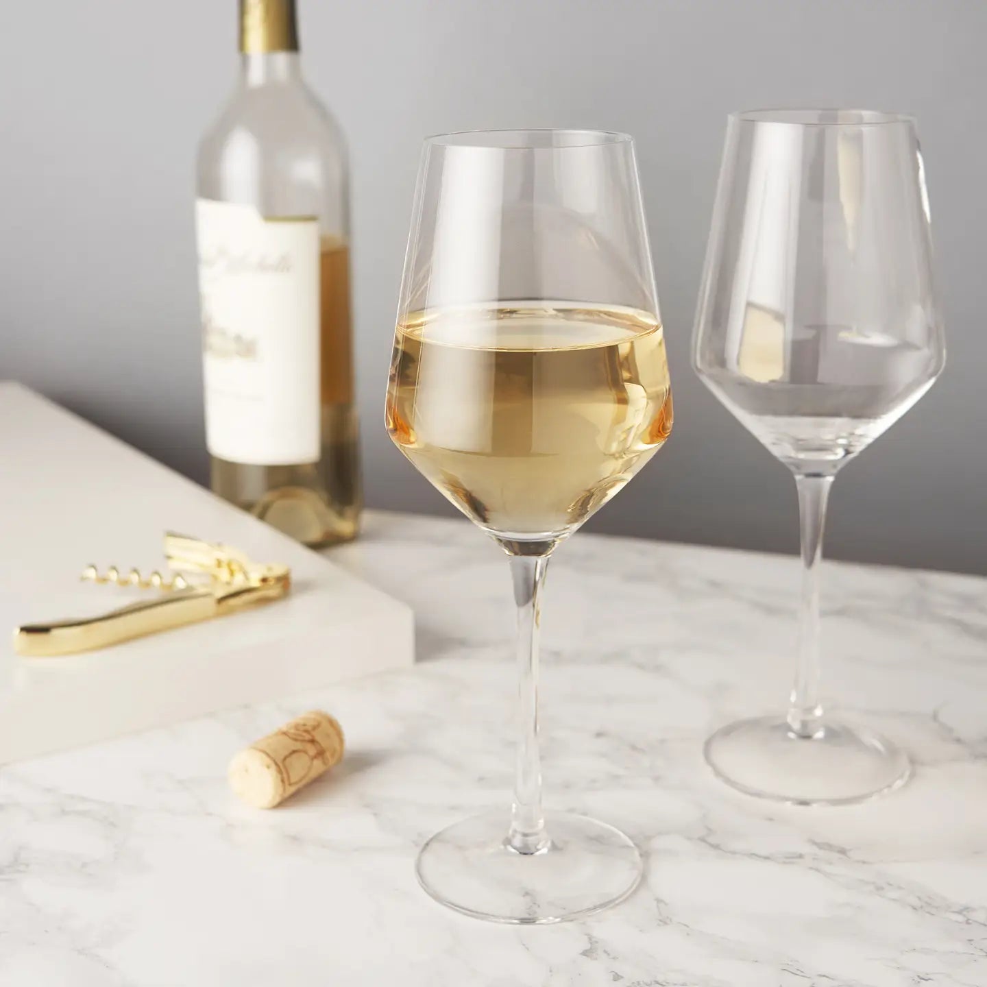 Raye™ Angled Crystal Chardonnay Glasses- Set of 2