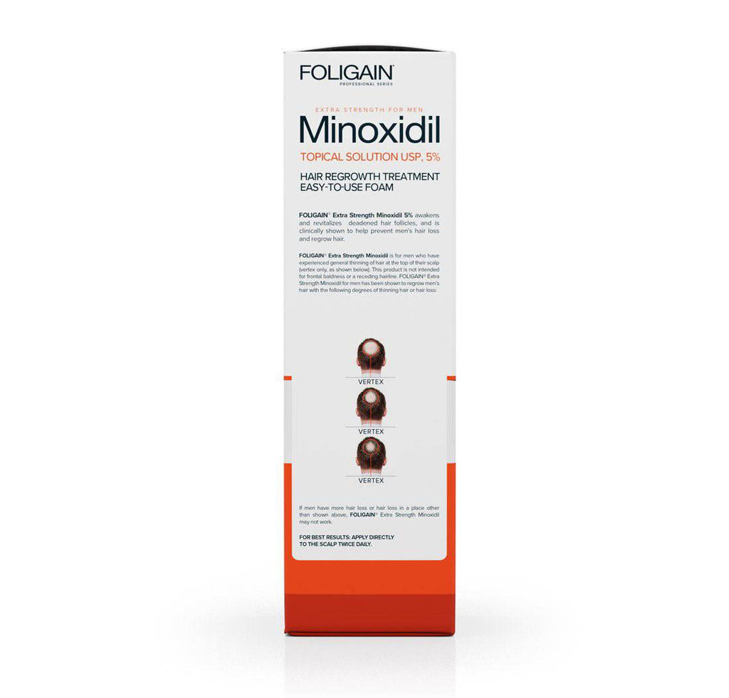 FOLIGAIN Minoxidil 5% Hair Regrowth Foam For Men 3 Month Supply