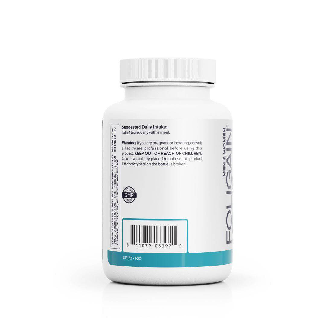 FOLIGAIN Biotin Supplement For Healthier-Looking Hair (Fast Dissolve) 60 Tablets