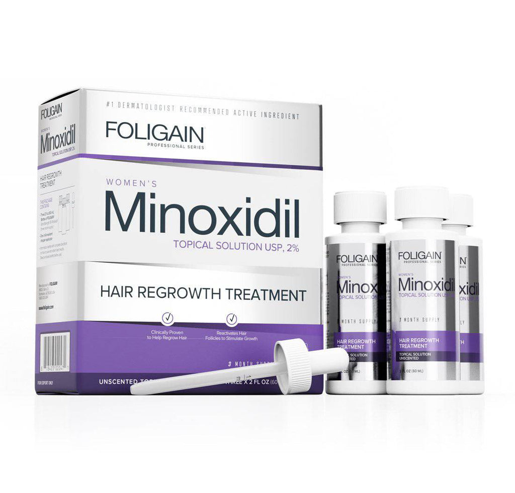 FOLIGAIN Minoxidil 2% Hair Regrowth Treatment For Women 3 Month Supply