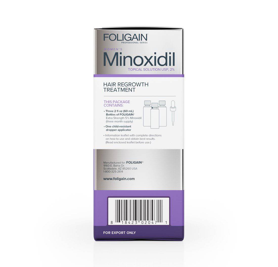 FOLIGAIN Minoxidil 2% Hair Regrowth Treatment For Women 3 Month Supply