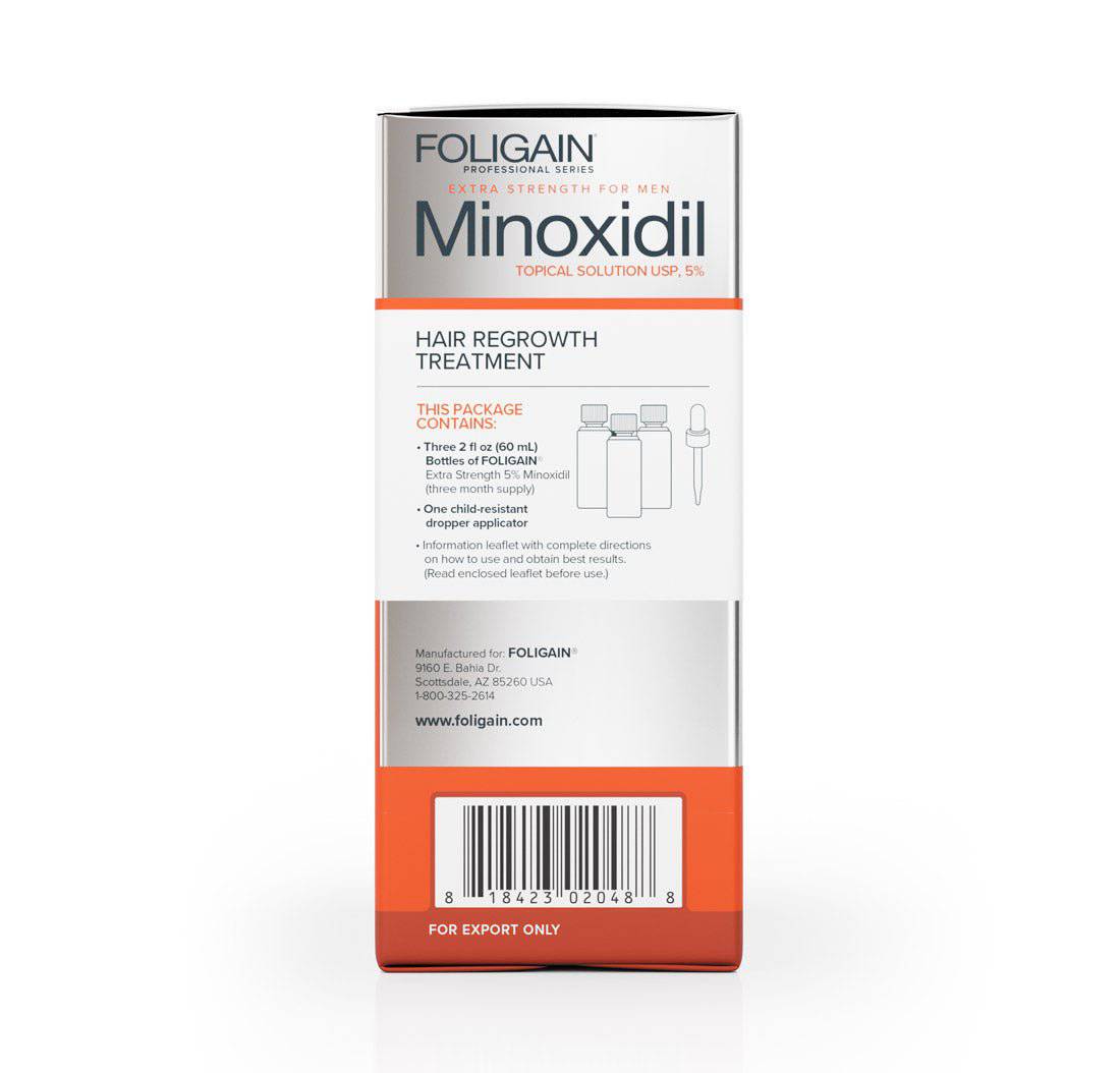 FOLIGAIN Minoxidil 5% Hair Regrowth Treatment For Men 3 Month Supply