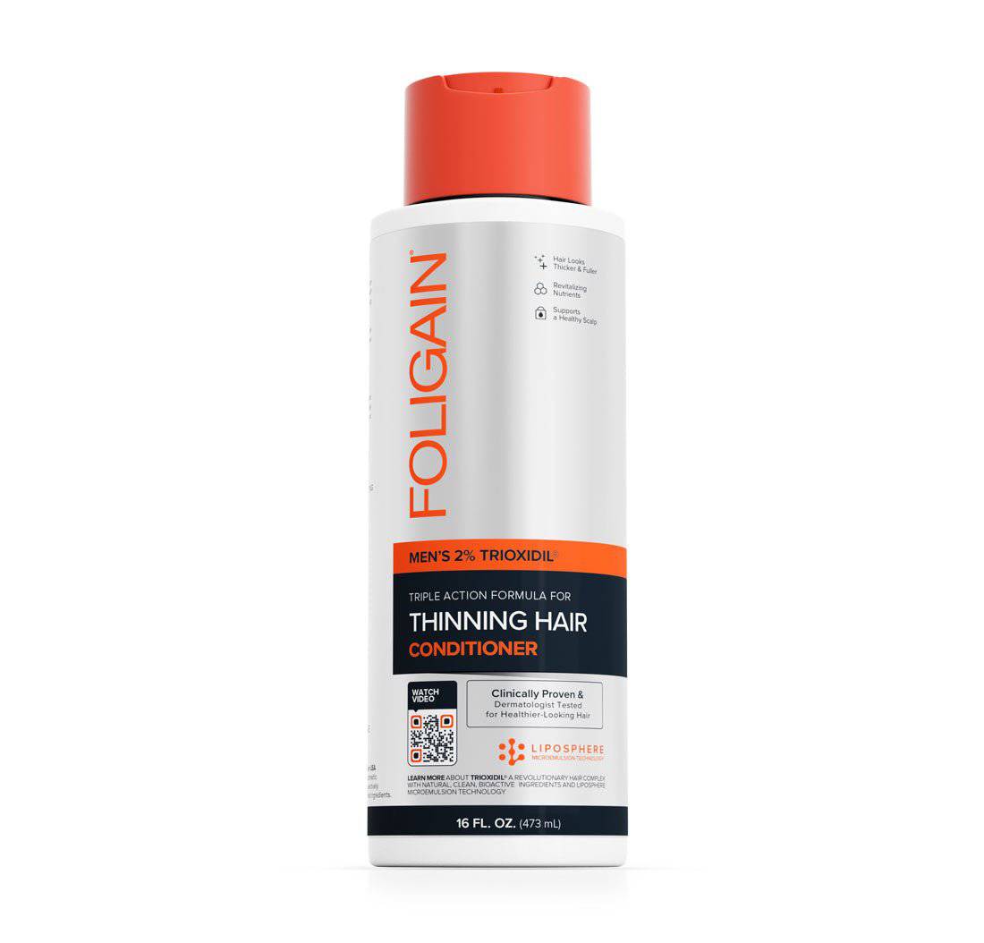 FOLIGAIN Triple Action Conditioner For Thinning Hair For Men with 2% TRIOXIDIL® 473ml