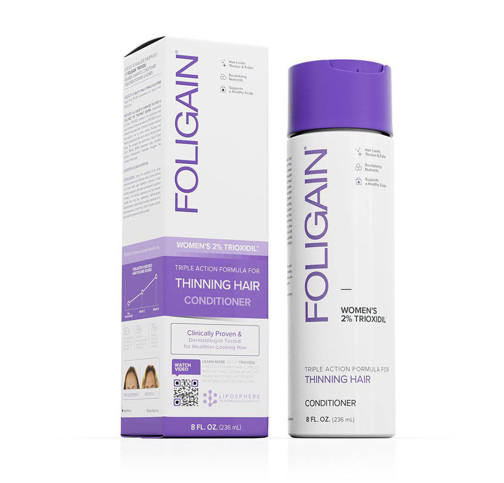 FOLIGAIN Triple Action Conditioner For Thinning Hair For Women with 2% TRIOXIDIL®
