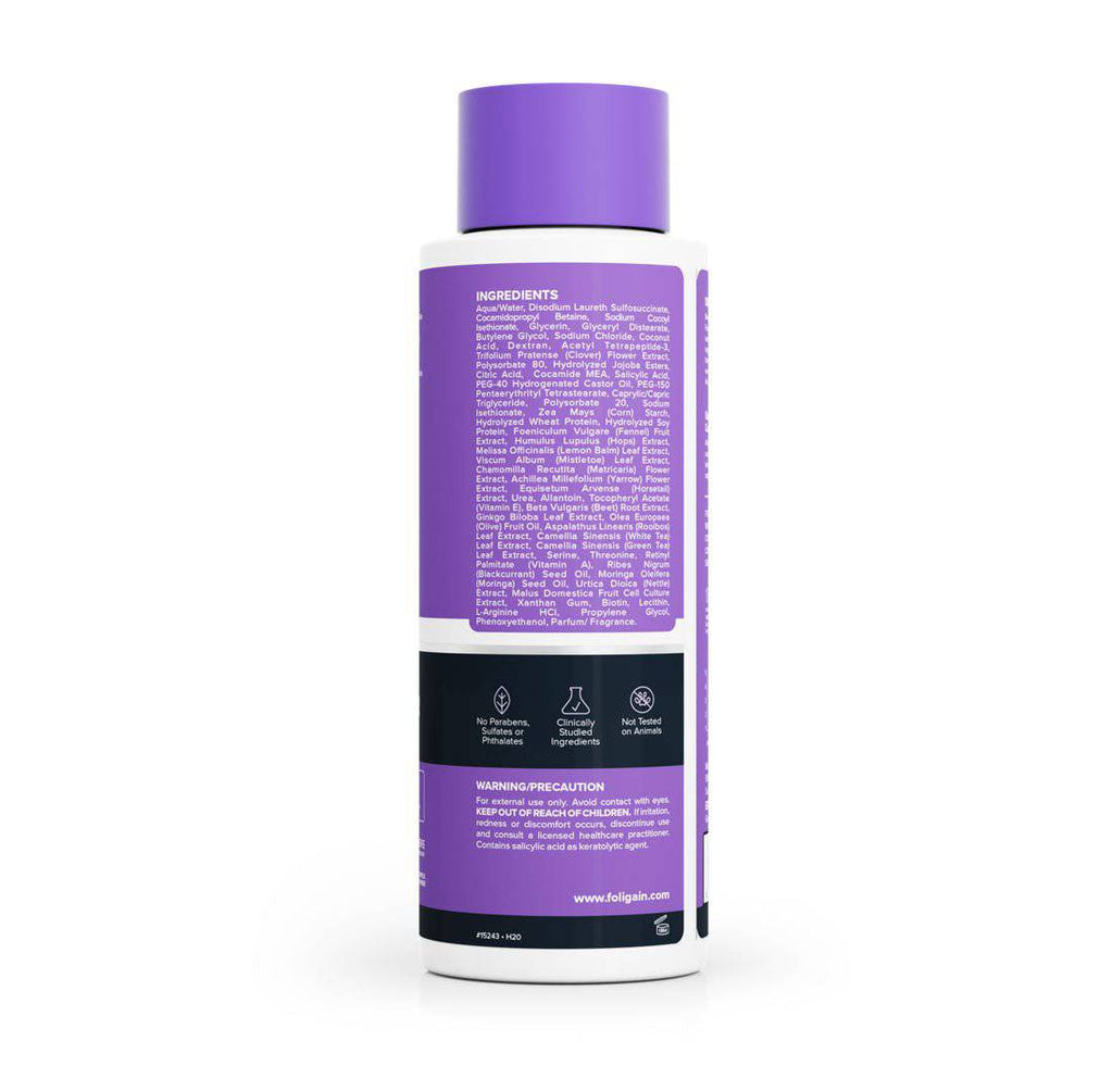 FOLIGAIN Triple Action Shampoo For Thinning Hair For Women with 2% TRIOXIDIL® 473ml