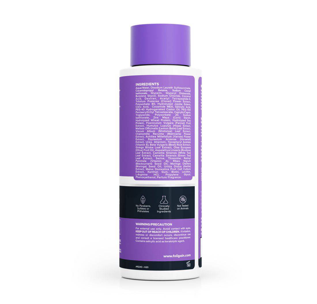 FOLIGAIN Triple Action Shampoo For Thinning Hair For Women with 2% TRIOXIDIL® 473ml