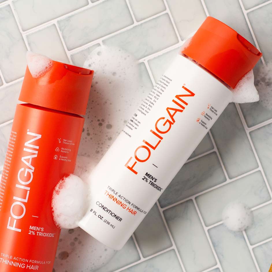 FOLIGAIN Triple Action Conditioner For Thinning Hair For Men with 2% TRIOXIDIL®