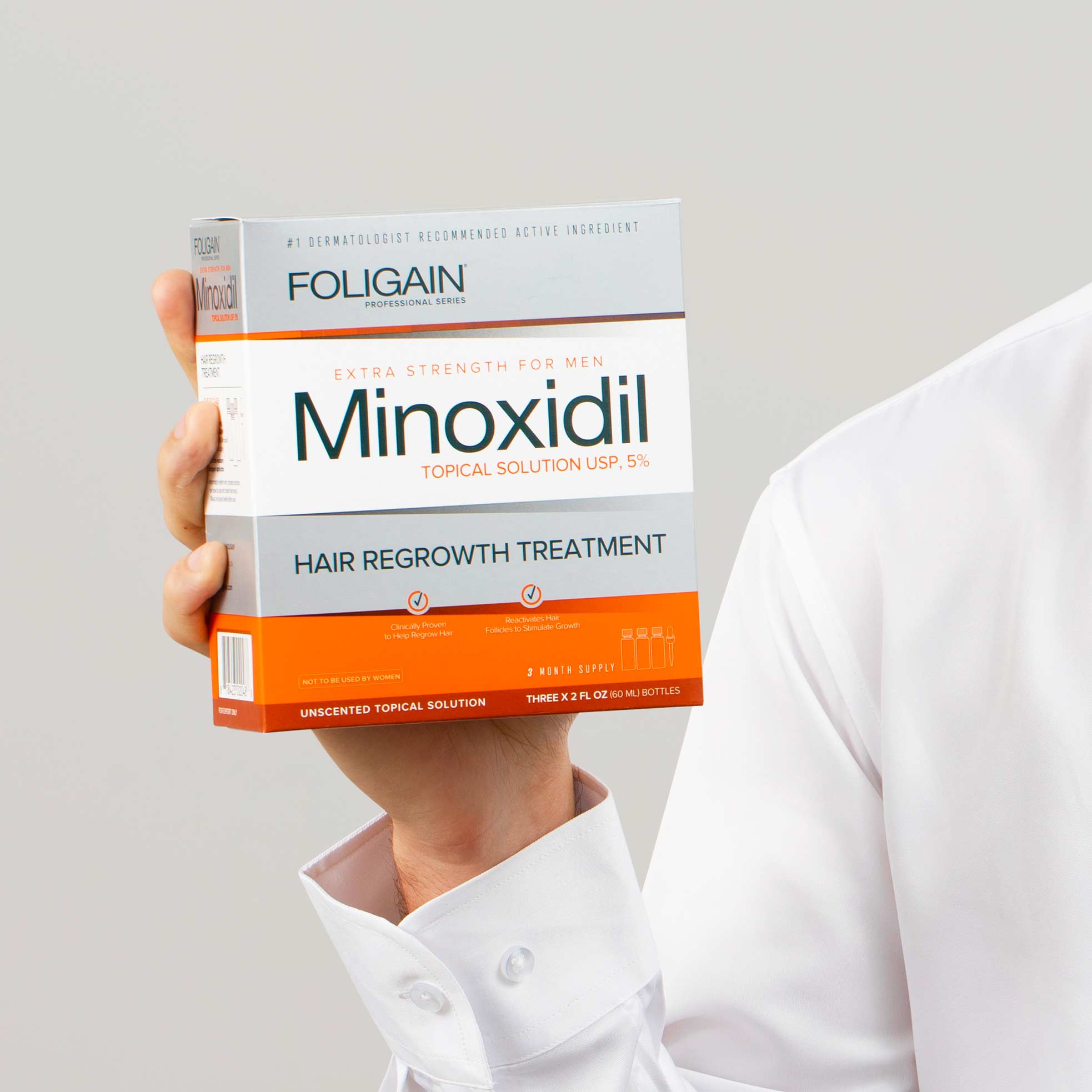FOLIGAIN Minoxidil 5% Hair Regrowth Treatment For Men 3 Month Supply