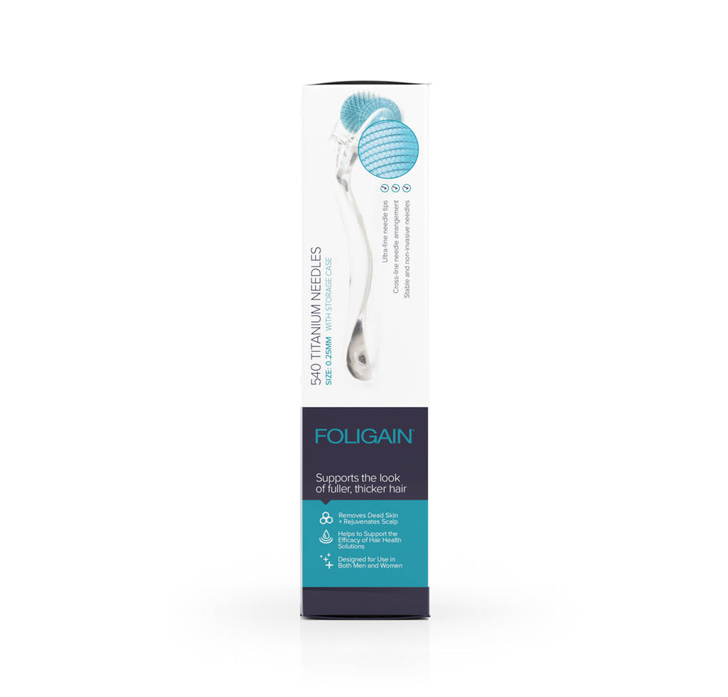 FOLIGAIN Hair & Scalp Roller with 540 Titanium 0.25 mm Needles