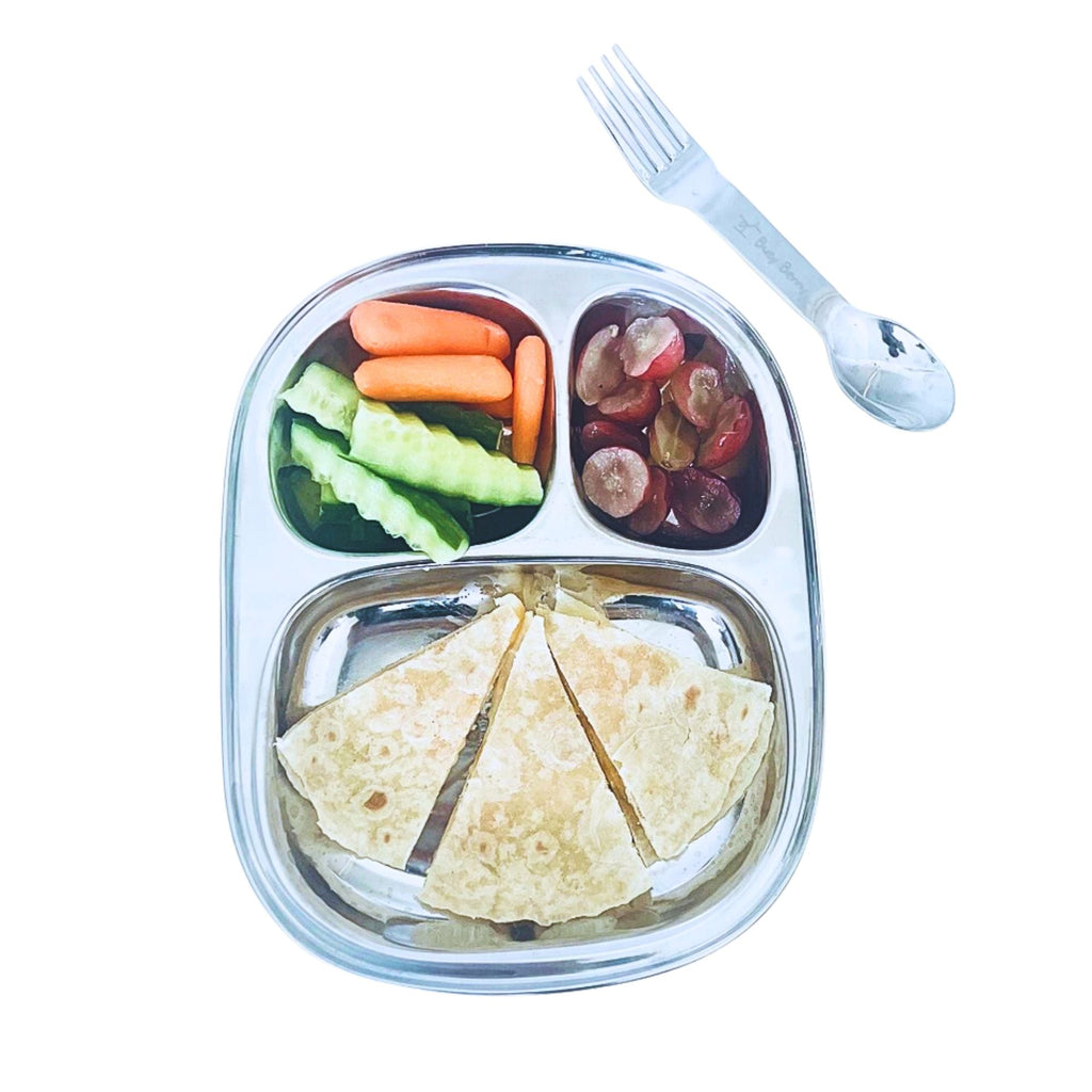 Unicorn Stainless Steel Divided Plate Set (Two)