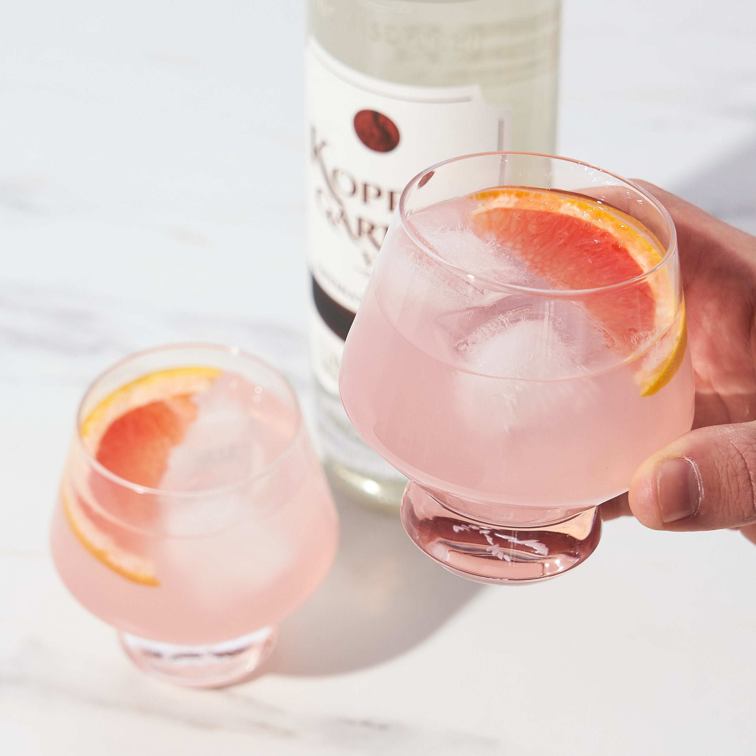 Raye Footed Crystal Punch Glasses Set of 2