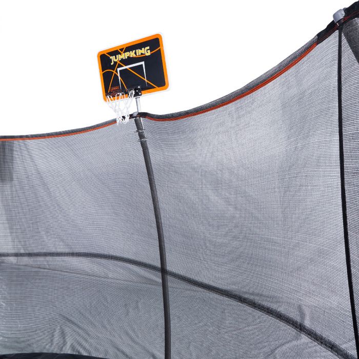 JumpKing 15' Trampoline - Outdoor/Indoor Recreational Trampoline with Basketball Hoop and Enclosure Net