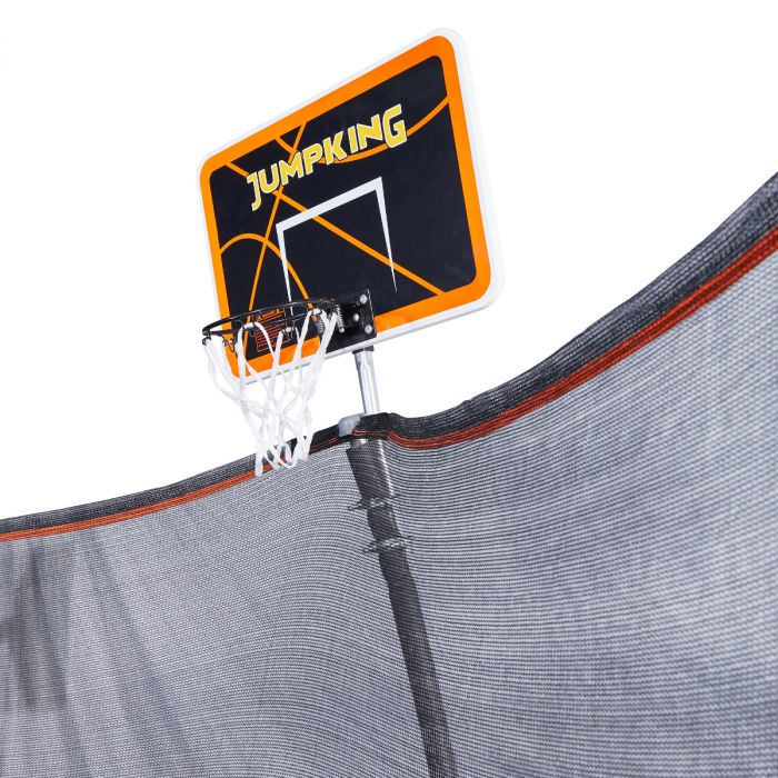 JumpKing 15' Trampoline - Outdoor/Indoor Recreational Trampoline with Basketball Hoop and Enclosure Net