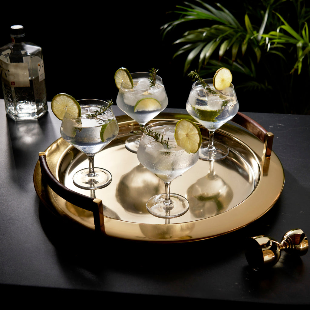 Raye Angled Crystal Gin & Tonic Glasses Set of 4
