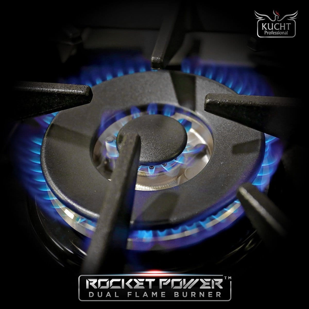 Kucht 30" Propane Range, Stainless Steel,Black Oven Door, KNG301/LP-K