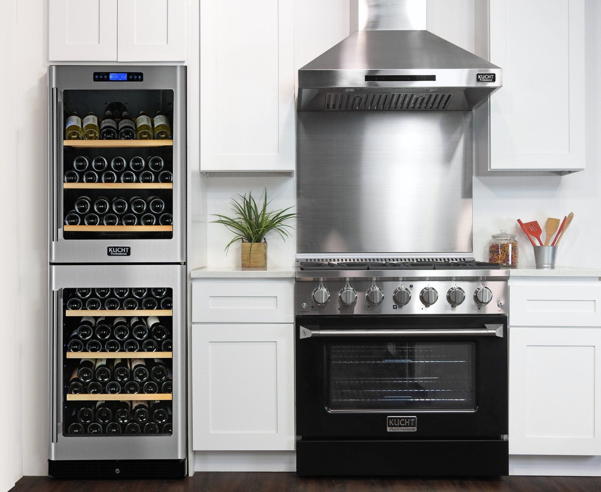 Kucht 36" Propane Range in Stainless Steel, Black Door, KNG361/LP-K