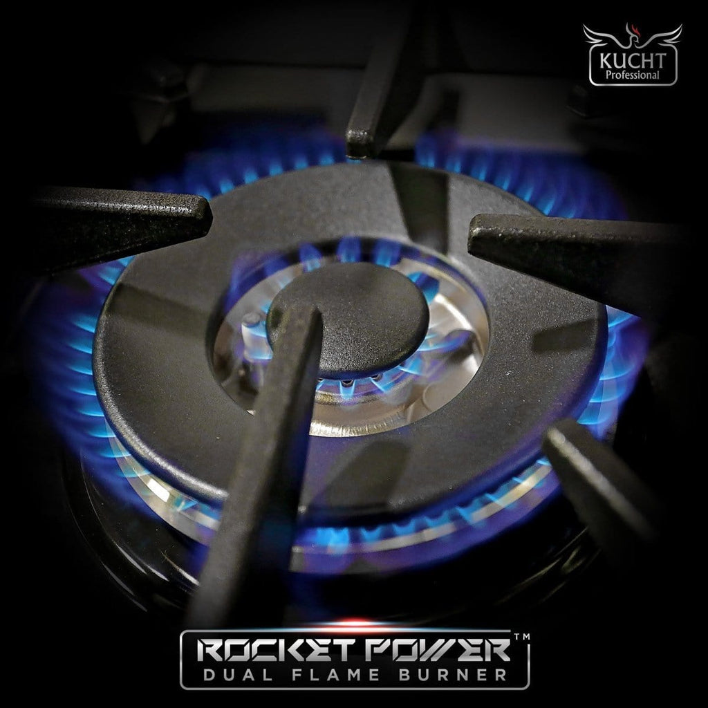 Kucht 48" Propane Range in Stainless Steel, White Doors, KNG481/LP-W