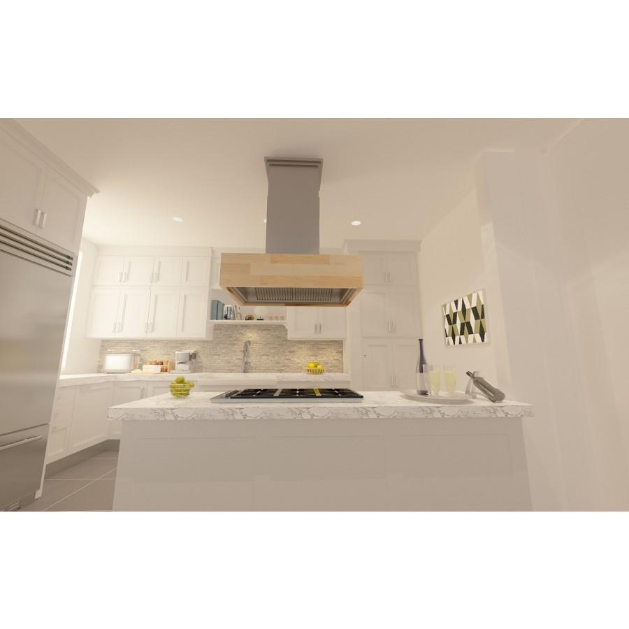 ZLINE 30" Remote Blower Wooden Island Range Hood, 681iM-RD-30